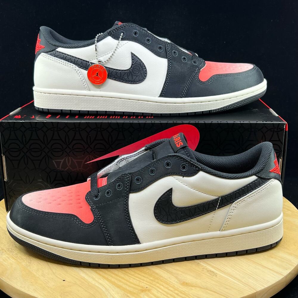 Jordan 1 Retro Low OG PSG - Paris-Saint Germain - Off-Noir / Red